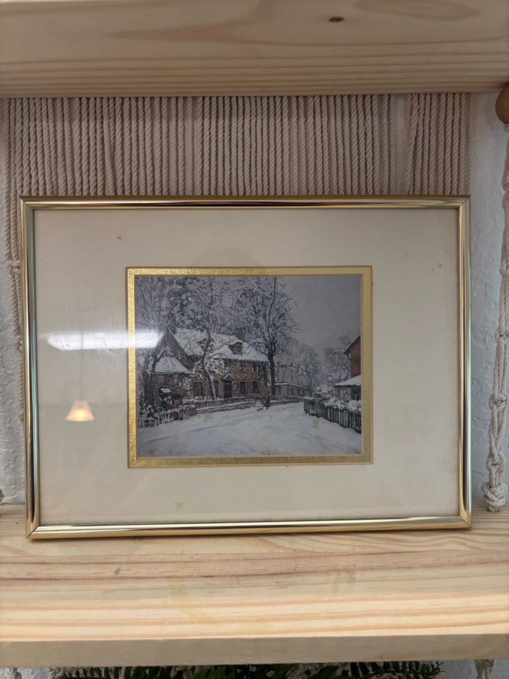 Framed art print "Christmas Morning" by American painter Edward Willis Redfield